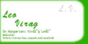 leo virag business card